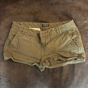 Express Khaki Green Casual Shorts